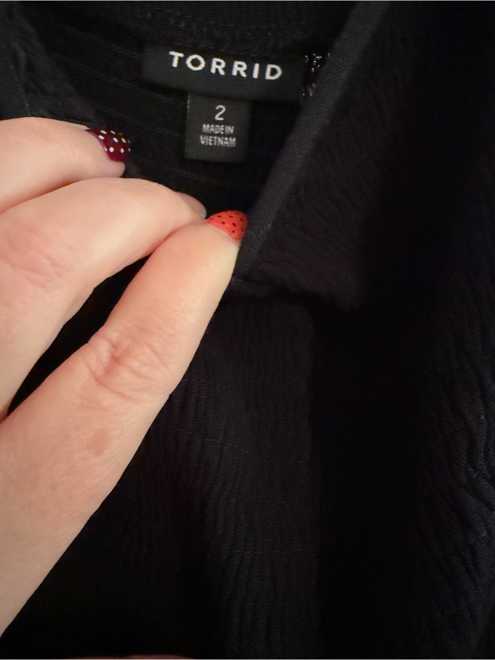 Torrid Black Textured Dress - Size 2 - Picture 3 of 3